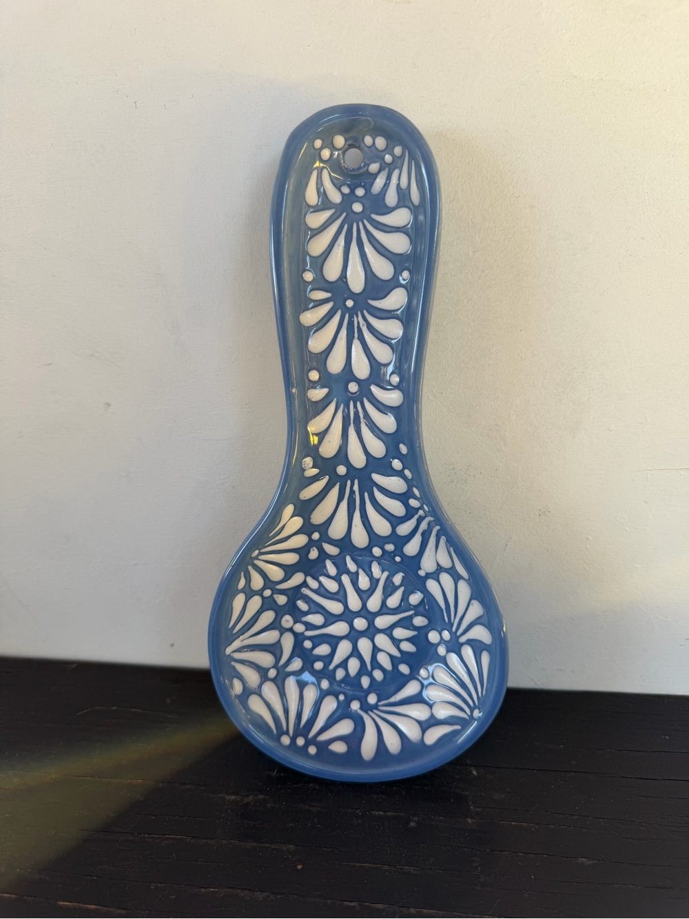 Blue and White Talavera Spoon Rest